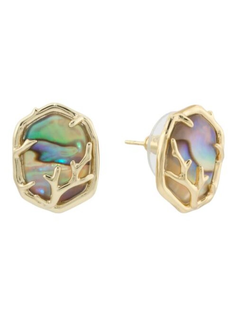 KENDRA SCOTT Gold Abalone Shell Daphne Stud Earrings